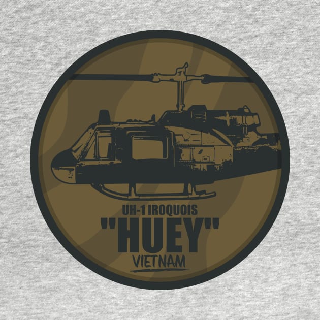 UH-1 Iroquois Huey Vietnam (Small logo) by Tailgunnerstudios